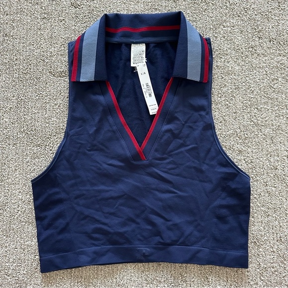 PINK Victoria’s Secret Soft Seamless Polo Tank Top Size Large - Picture 3 of 8